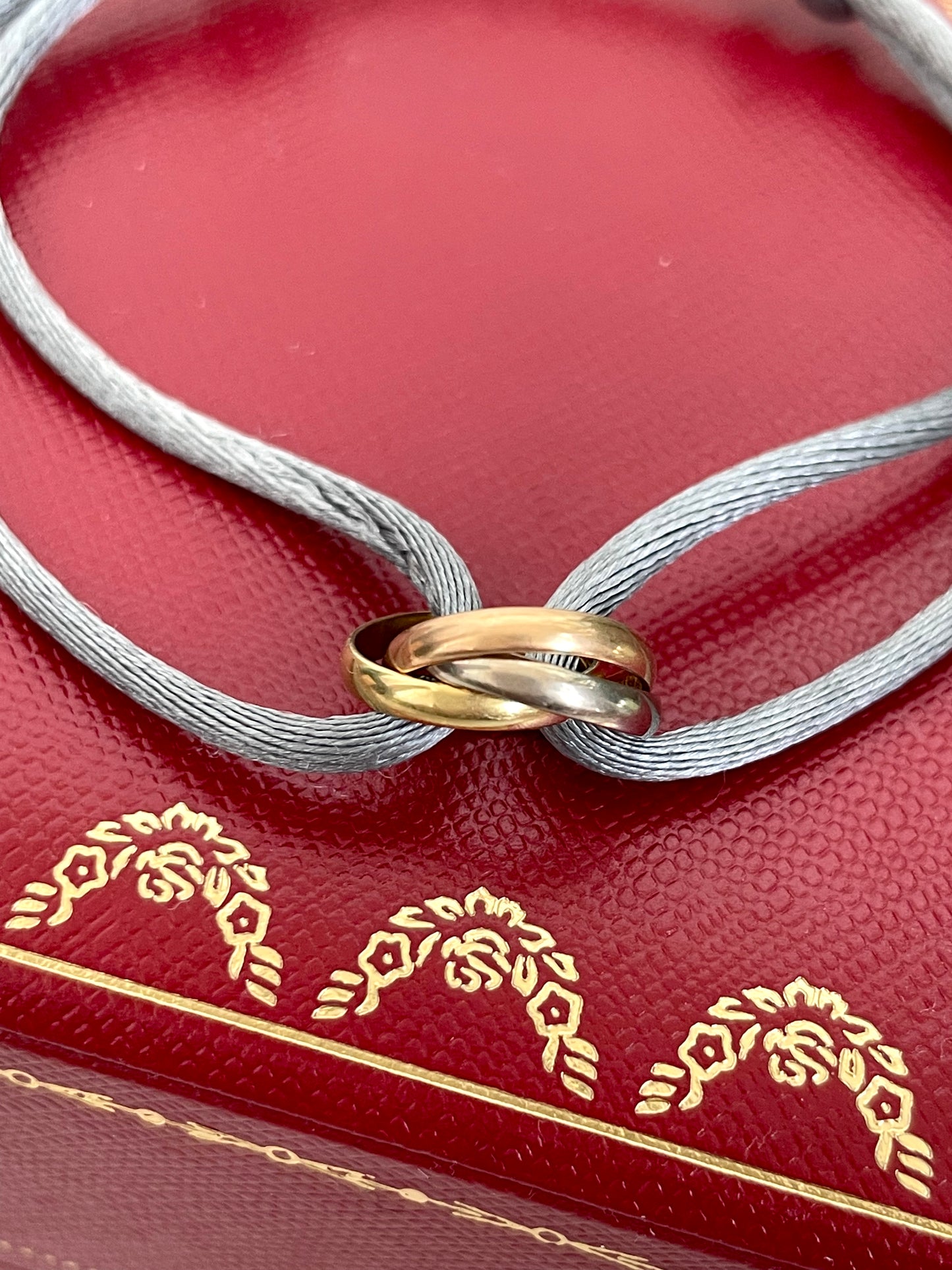 Cartier Trinity Cord Bracelet - 18K Yellow, White & Rose Gold