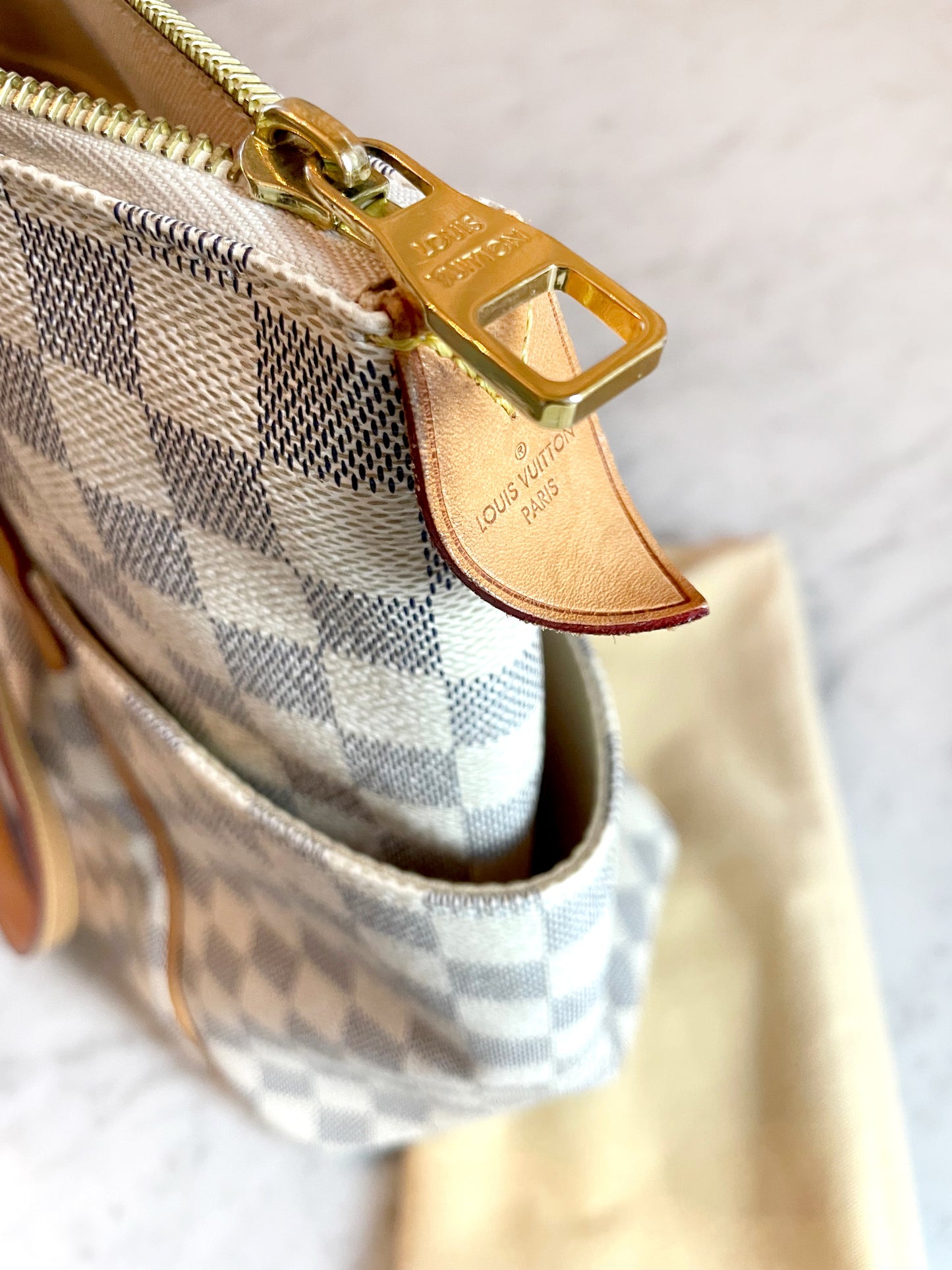 louis vuitton neverful "totally mm nm damier azur"