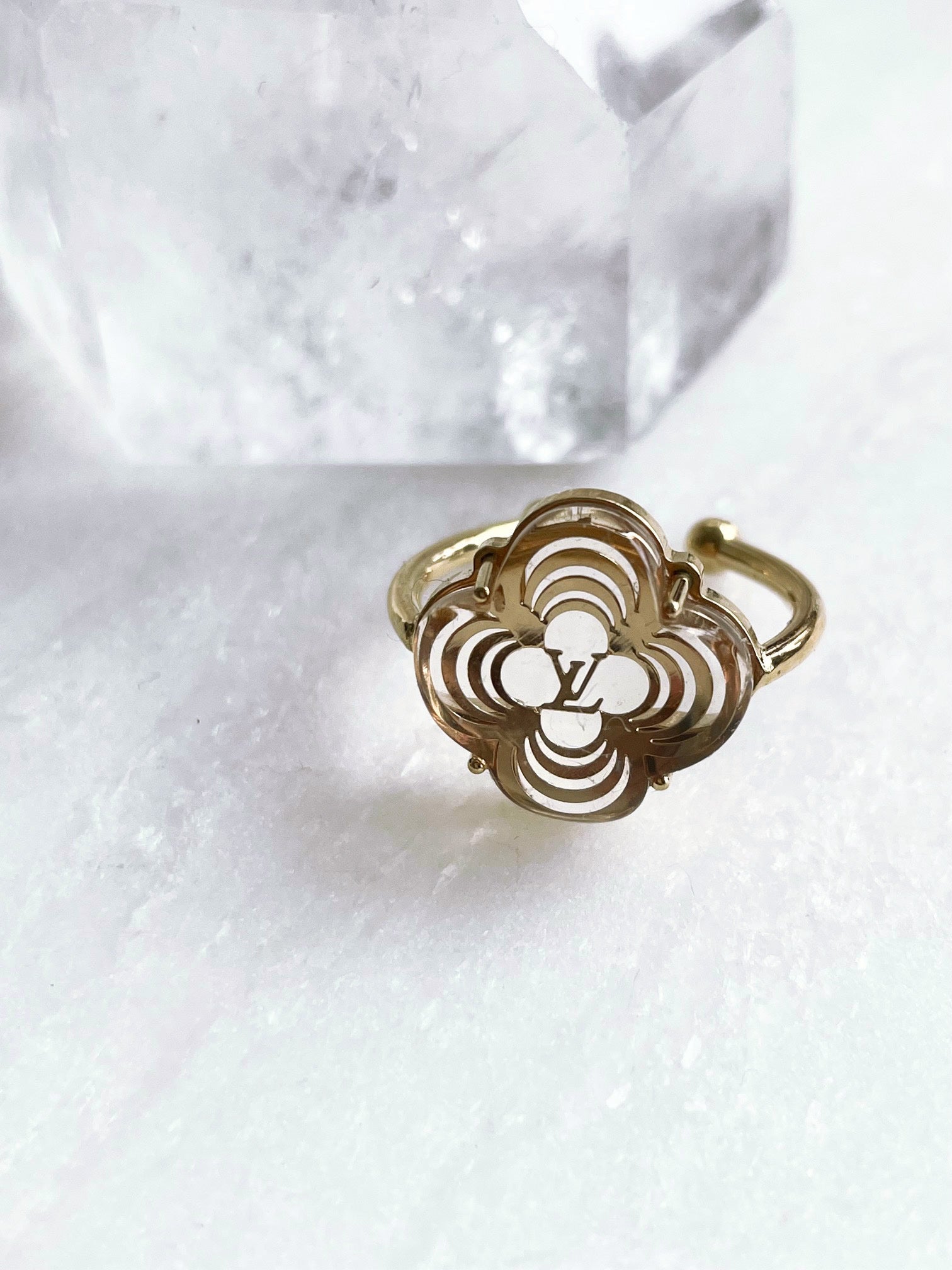 louis vuitton quatrefoil monogram adjustable ring