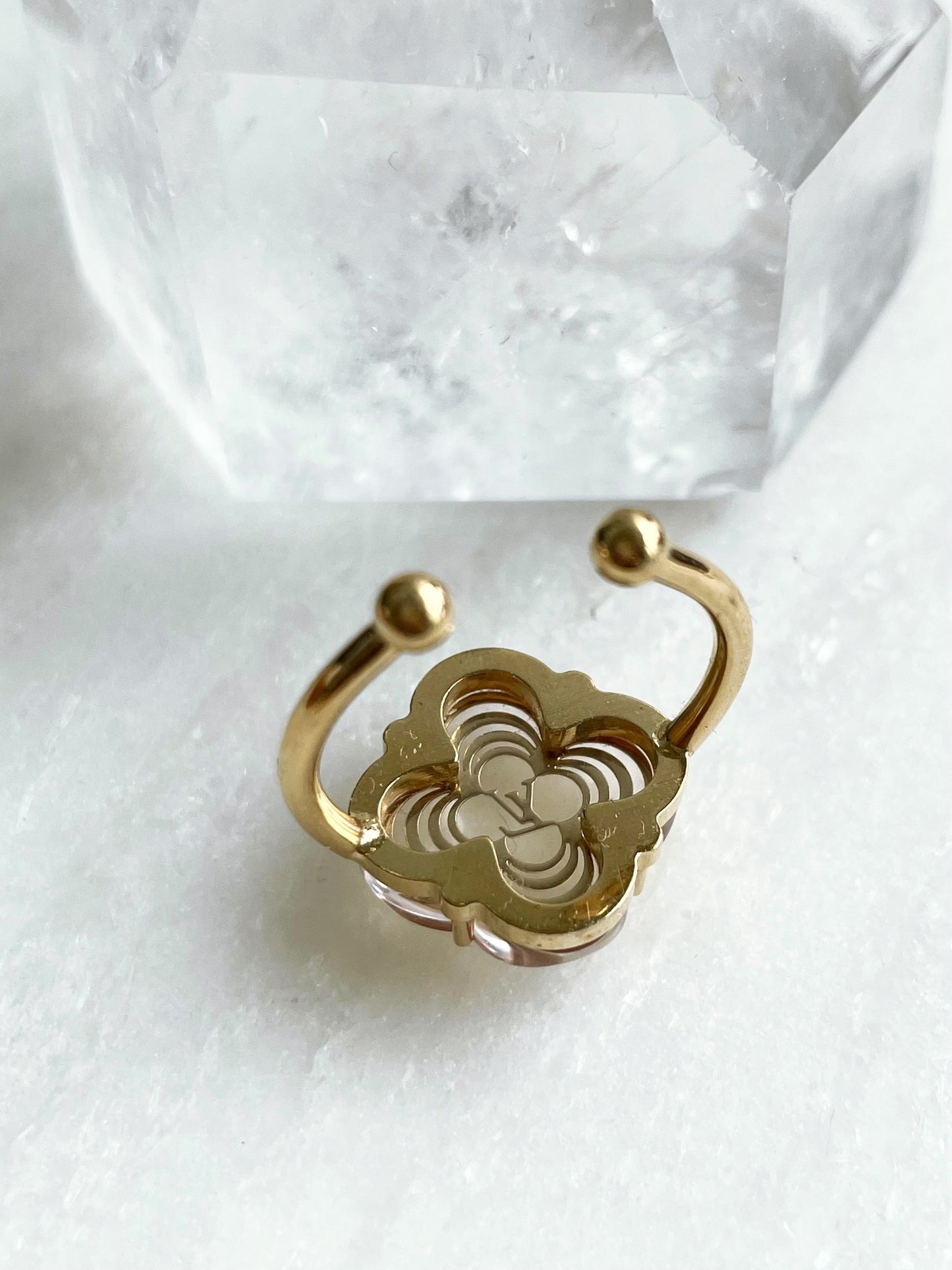 louis vuitton quatrefoil monogram adjustable ring